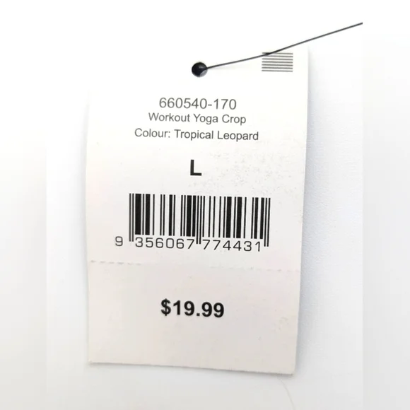 Tropical Leopard Yoga Crop Top – Workout Activewear | NWT Size Large - Picture 8 of 13